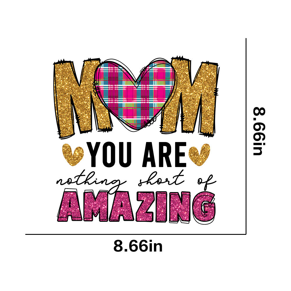 Wholesale 10pcs/pack Hot Stamping  Mother' s Day Theme Letter Flower Peach